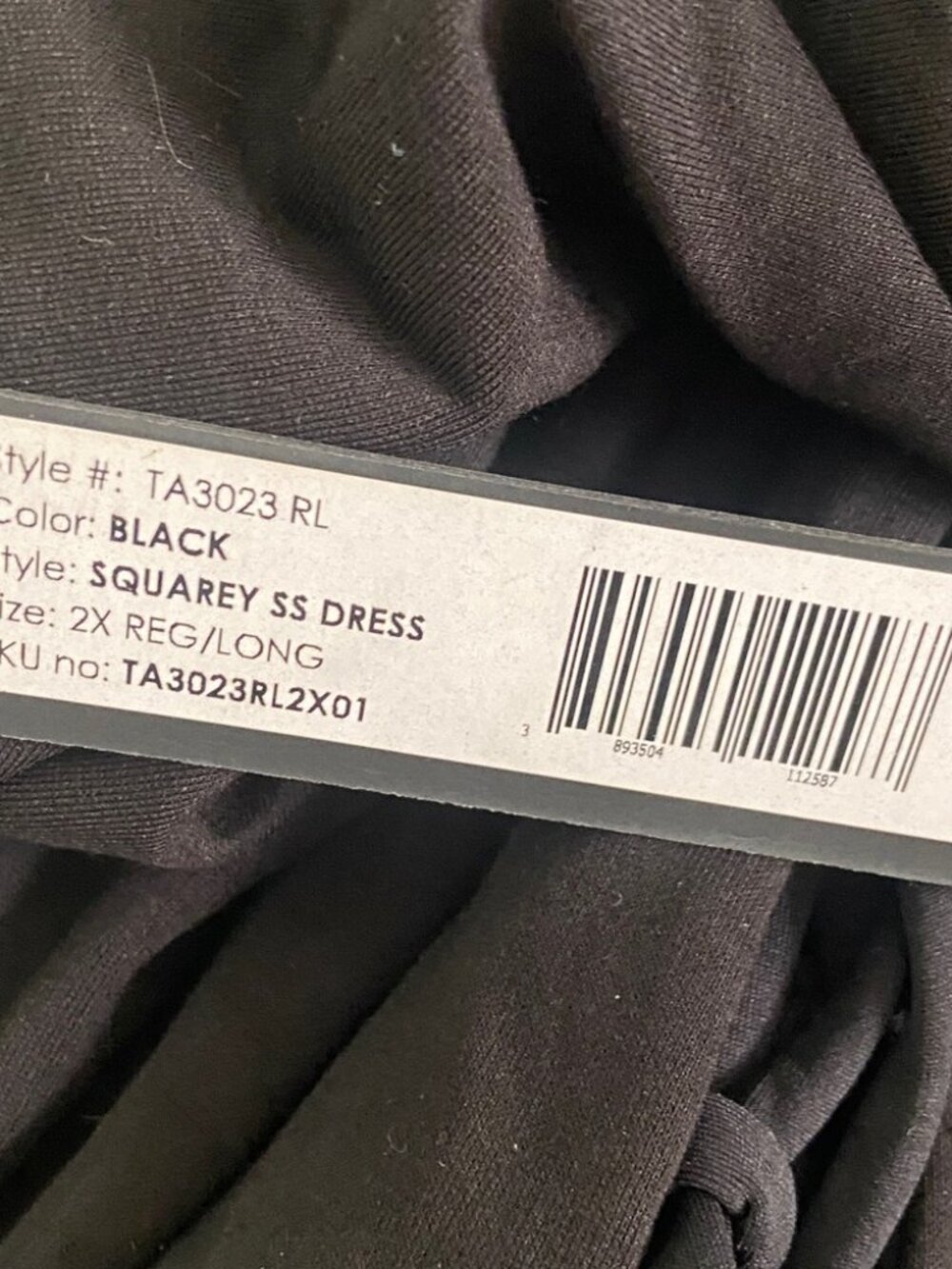 NWT Ta3 Ponte Squarey Short Sleeve Black Square-Neck Bodycon Corset Dress 2X - Picture 4 of 4